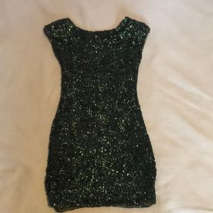 Alice + Olivia sequins dress green XS